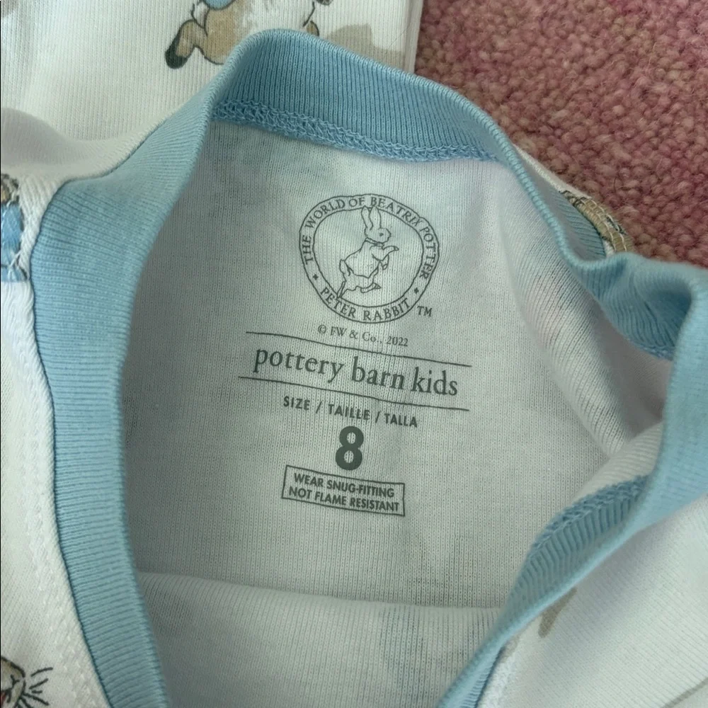 Pottery Barn Kids Organic Cotton Peter Rabbit Pajama Set - Unisex Easter PJs
